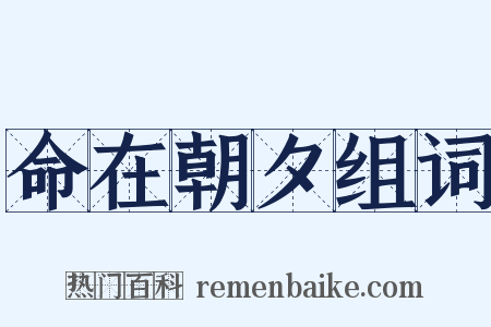 命在朝夕组词是什么意思的图片